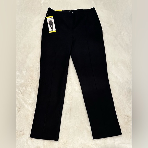 Hilary Radley Women's Built in tummy control panel Mid Rise Slim Leg Pants - Picture 6 of 15